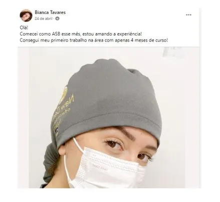 Depoimento real de Bianca Tavares aluna do Curso ASB
