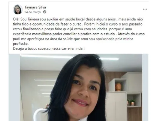 Depoimento real de Taynara Silva aluna do Curso ASB