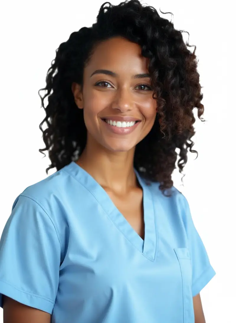 Profissional formada pelo curso de auxiliar de dentista ASB
